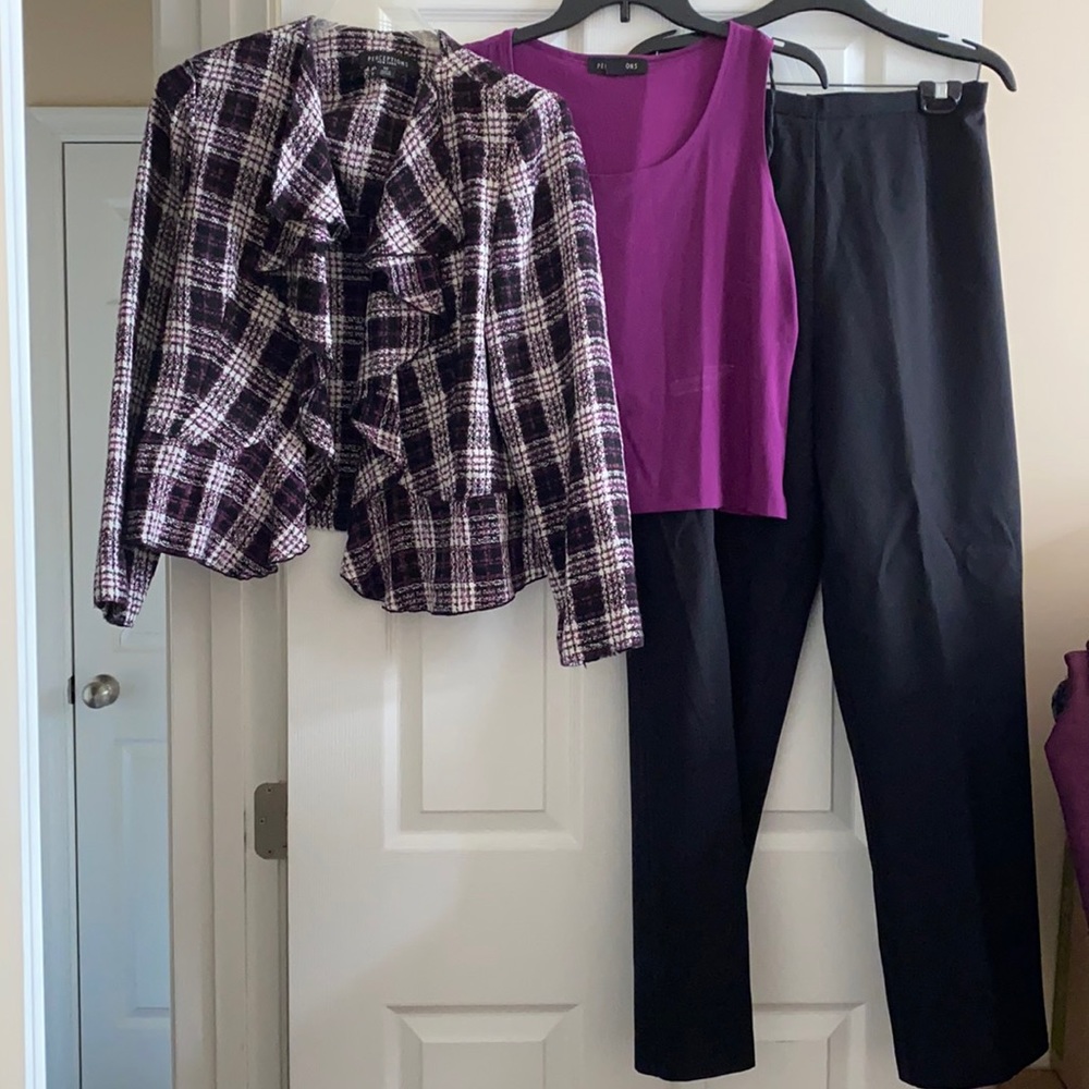 3 piece pantsuit size 12